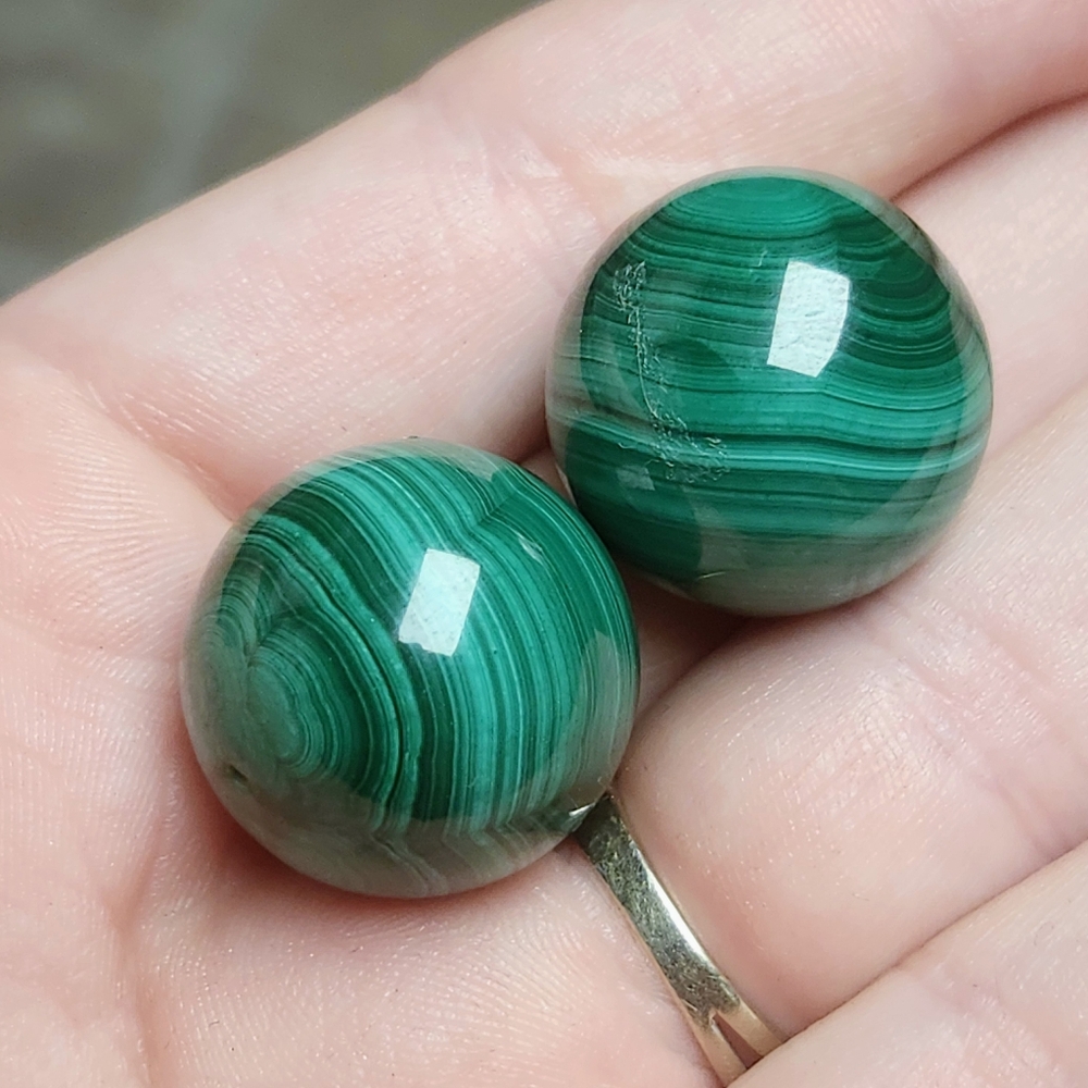 Genuine Malachite Mini Sphere. Crystal Ball.